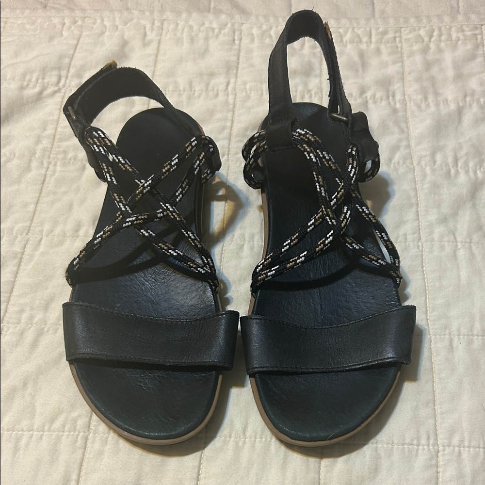 Sorel Black Strappy Sandals
